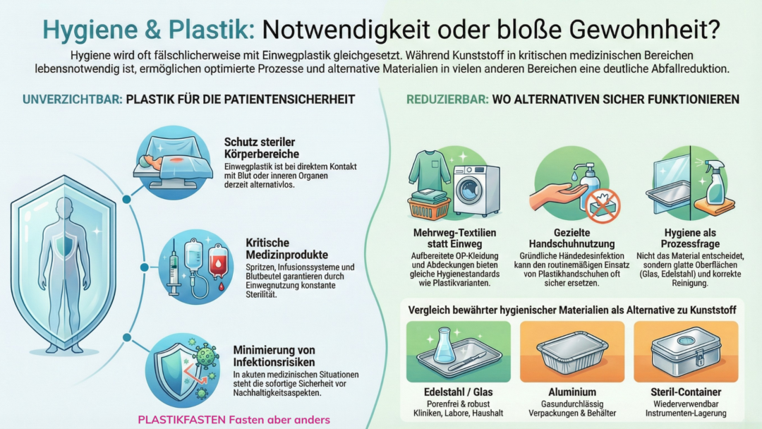 Hygiene und Plastik: Wo Einweg wirklich notwendig ist – und wo nachhaltige Alternativen möglich sind